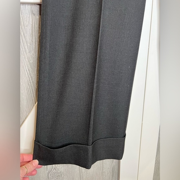 280. Ann Taylor Cuffed Classic Charcoal Grey Trousers Size 10 - Picture 3 of 8